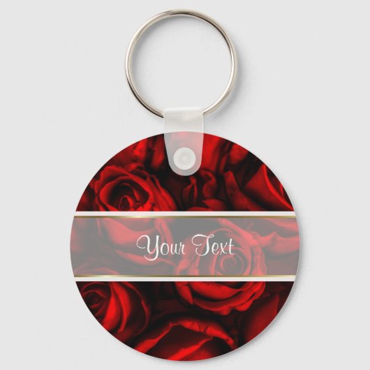 Red Rose Elegance Sleutelhanger (Voorkant)