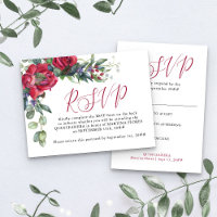 Red Rose Elegant Quinceanera, voorgericht RSVP