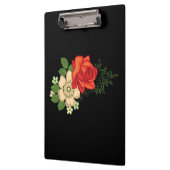 Red Rose en Daisies Black Achtergrond Klembord (Links)