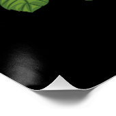 Red Rose en Daisies Black Achtergrond Perfect Poster (Hoek)