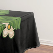 Red Rose en Daisies Black Achtergrond Tafelkleed (Voorbeeld)