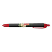 Red Rose en Daisies Black Achtergrond Zwarte Inkt Pen (Bodem)