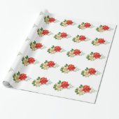 Red Rose en Daisies Cadeaupapier (Uitgerold)