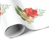 Red Rose en Daisies Cadeaupapier (Rol Hoek)