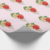 Red Rose en Daisies Cadeaupapier (Hoek)