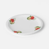 Red Rose en Daisies Design Papieren Bordje (Gekanteld)