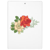 Red Rose en Daisies Klembord (Achterkant)