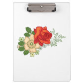 Red Rose en Daisies Klembord (Voorkant)