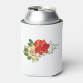 Red Rose en Daisies Koelbox Blikjeskoeler (Blikje Voorkant)