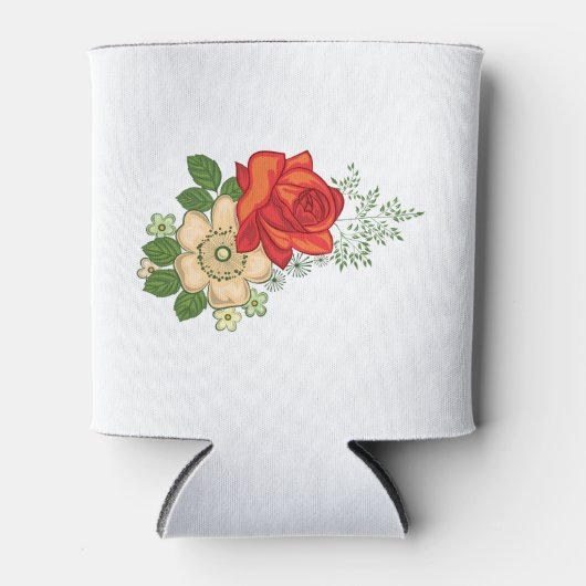 Red Rose en Daisies Koelbox Blikjeskoeler (Voorkant)