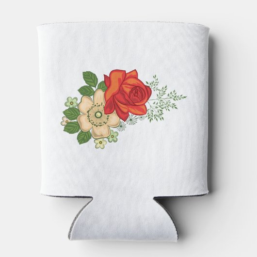 Red Rose en Daisies Koelbox Blikjeskoeler (Achterkant)