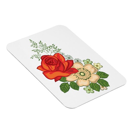 Red Rose en Daisies Magneet (Rechterzijde)
