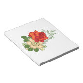 Red Rose en Daisies Notitieblok (Schuin)