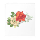 Red Rose en Daisies Notitieblok (Voorkant)