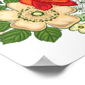 Red Rose en Daisies Poster (Hoek)