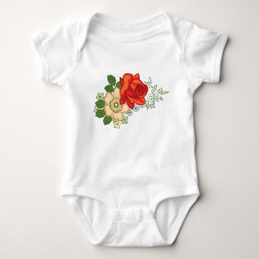 Red Rose en Daisies Romper (Voorkant)