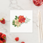 Red Rose en Daisies Servetten (Insitu)