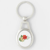 Red Rose en Daisies Sleutelhanger (Voorkant)