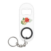 Red Rose en Daisies Sleutelhanger Flessenopener (Voorkant)