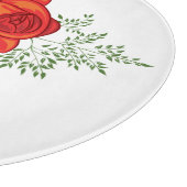 Red Rose en Daisies Snijplank (Hoek)