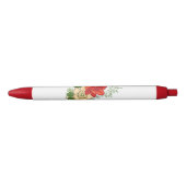 Red Rose en Daisies Zwarte Inkt Pen (Voorkant)