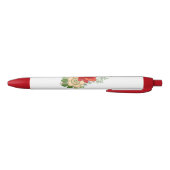 Red Rose en Daisies Zwarte Inkt Pen (Bodem)