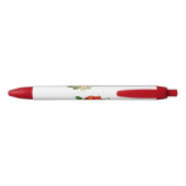 Red Rose en Daisies Zwarte Inkt Pen (Achterkant)