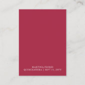 Red Rose en Eucalyptus Aangepaste Ontvangst Detail Informatiekaartje (Achterkant)