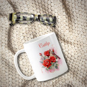 Red Rose en kardinaal gepersonaliseerde koffie Mok