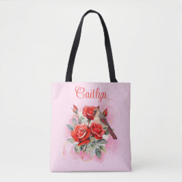 Red Rose en kardinaal Tote Bag