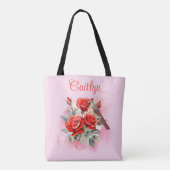Red Rose en kardinaal Tote Bag (Achterkant)