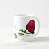 Red Rose en Ladybugs Coffee/Tea Mok (Voorkant rechts)