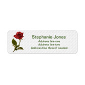 Red Rose en Stem - Floral Photography Etiket (Voorkant)