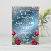 Red Rose Enchanted Garden Pre-Prom Party Kaart (Staand voorkant)