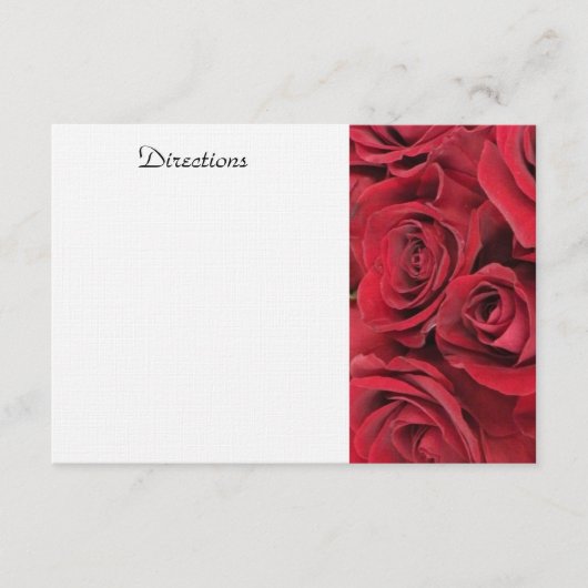 Red Rose Enclosure Card Informatiekaartje (Voorkant)