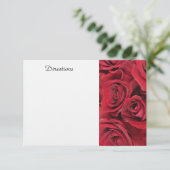 Red Rose Enclosure Card Informatiekaartje (Staand voorkant)
