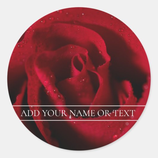 "RED ROSE" ENVELOPE SEAL STICKER (Voorkant)