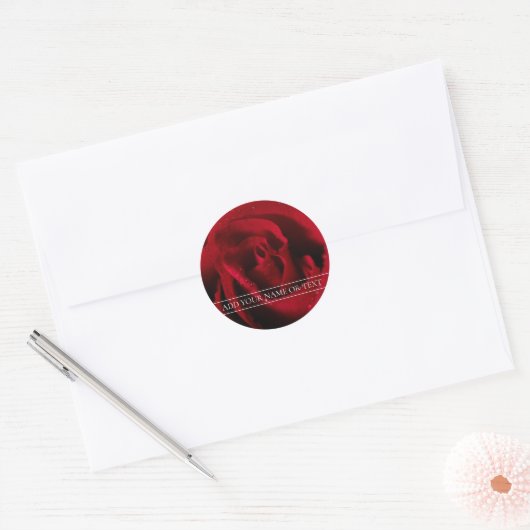 "RED ROSE" ENVELOPE SEAL STICKER (Envelop)