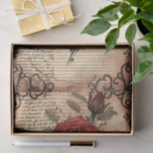 Red Rose Ephemera Tissuepapier (Geschenk)