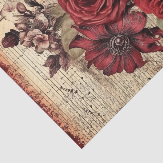 Red Rose Ephemera Tissuepapier (Detail)