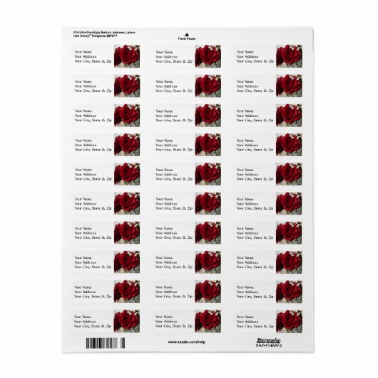Red Rose Etiket (Full Sheet)