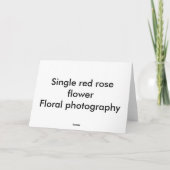 Red Rose Feestdagen Kaart (Achterkant)
