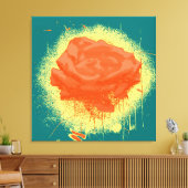 Red Rose Fine Art Canvas Afdruk (Insitu (Woonkamer))