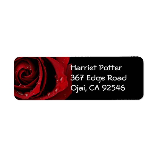 Red Rose Fine Art Etiket (Voorkant)