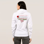 Red Rose FIREFIGHTER WIFE Zip Fleece Sweatshirt (Achterkant volledig)