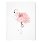 Red Rose Flamingo Foto Afdruk (Voorkant)