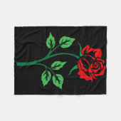 Red Rose Fleece Deken (Voorkant (Horizontaal))