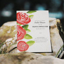 Red Rose Floral Bridal Shower