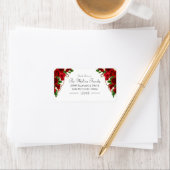 Red Rose Floral Charro Quinceanera Adres Etiket (Insitu)