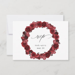 Red Rose Floral & Crystal w Meal RSVP